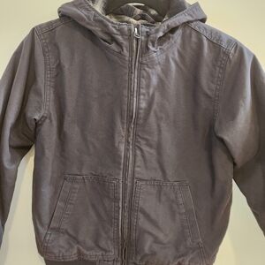 Boys Old Navy Lined Hooded Jacket in Gray